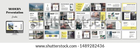 Corporate presentation template. Social media pack. Set of modern blog posts or Editable simple info banner, trendy book cd idea. For app, digital display style. Bright flyer. In Black White color