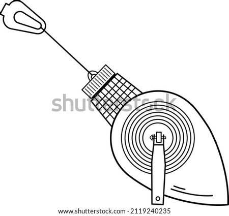 Chalk line tool or Chalk box isolated vector on white background. Marking Tool for a carpenter