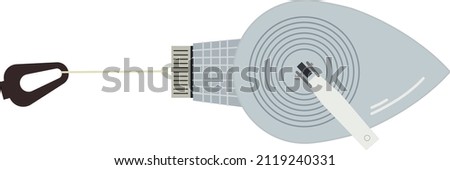 Chalk line tool or Chalk box isolated vector on white background. Marking Tool for a carpenter