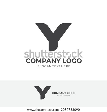 Initial letter Y logo vector design template