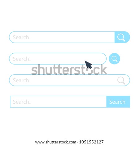 Search bar vector template. Internet searching illustration. Web-surfing forms set