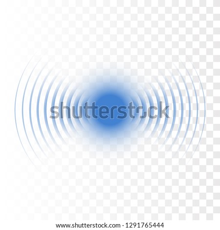 Sonar wave sign. Vector illustration. Radar icon