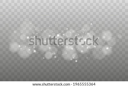 Bokeh lights isolated. Transparent blurred shapes. Abstract light effect. Vector illustration