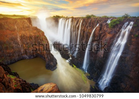 Victoria Falls in Zambia and Zimbabwe ストックフォト © 