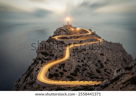 Similar – Image, Stock Photo Winding Road of Palma de Mallorca, Spain