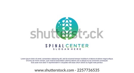 Spinal care logo with creative unique design concept icon vector illustration