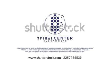 Spinal care logo with creative unique design concept icon vector illustration