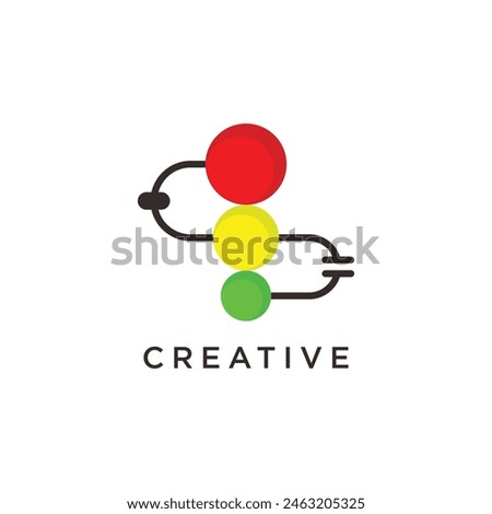 Traffic light logo design vector unique idea concept