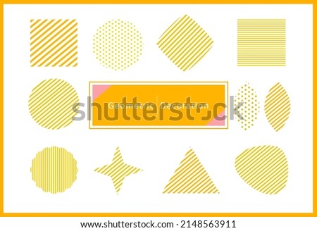 Vector set decoration with different geometric shapes suitable for brochures, covers, or banners