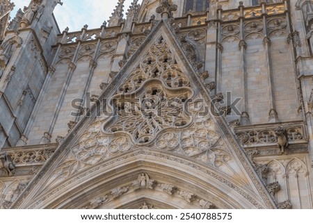 Similar – Image, Stock Photo Barcelona Cathedral, Saint Eulalia Exterior Details