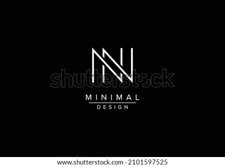 Initials alphabet letters NN or N N monogram logo Stock fotó © 