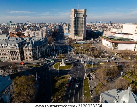 Aerial view of a downtown on a sunny day Imagine de stoc © 