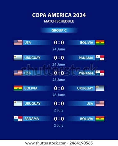 Match schedule for Copa America 2024 , Group c