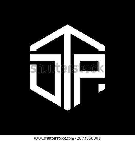 DTP Unique abstract geometric vector logo design.