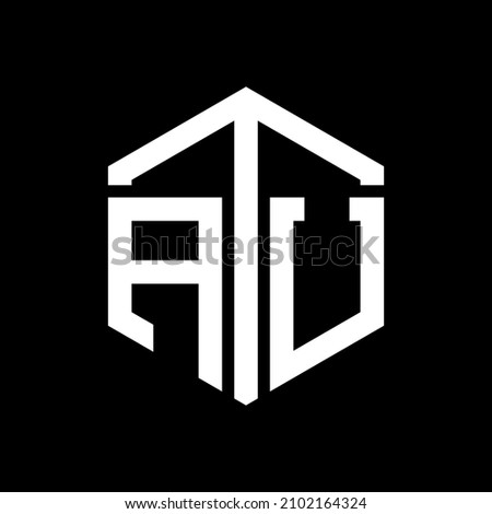 ATU Unique abstract geometric vector logo design.
