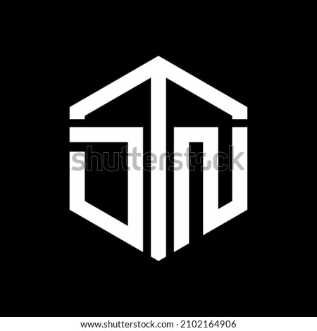 DTN Unique abstract geometric vector logo design.
