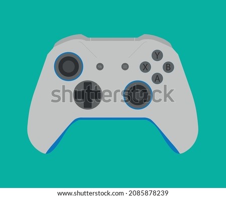 Game controller with flat design vector