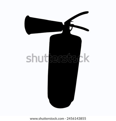 Vector isolated illustration of fire extinguisher silhouette.