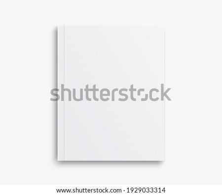 Realistic mockups book: Blank cover book with shadows isolated on light background. Vector illustration EPS10	
