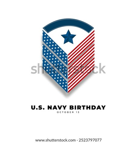 Vector Illustration of U.S Navy Birthday. Suitable for banner, poster, greeting card, etc