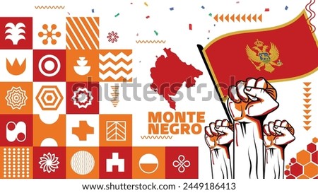 Vector illustration 21 May Montenegro Independence day poster