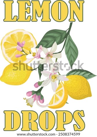 Lemon floral slogan abstract graphic design summer lemon t-shirt trendy