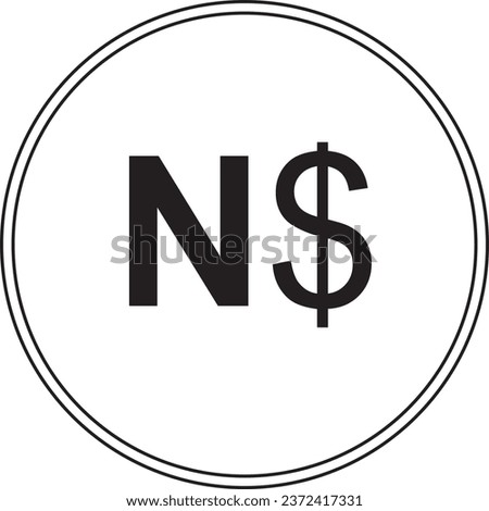 Namibia currency black vector high quality files 