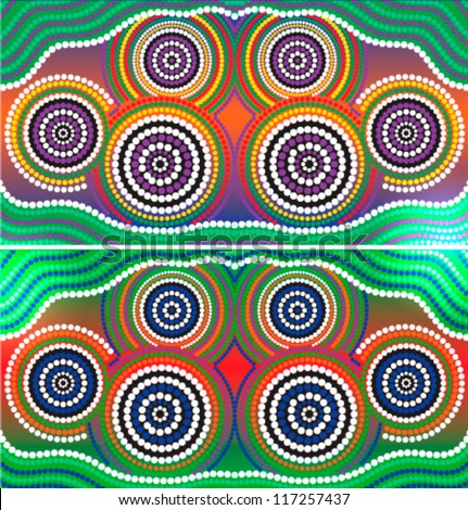 Australia Aboriginal art vector background by Irina Solatges, via ...