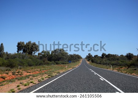 Highway in the Australian Outback. Northern Territory .
