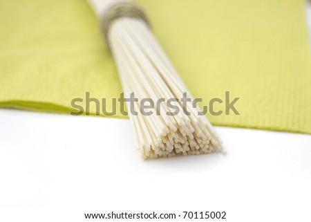Japan noodles with green napkin