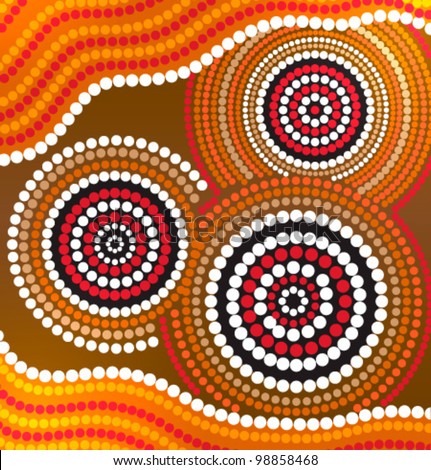 Australia Aboriginal art vector background