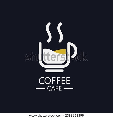 coffee cafe modern logo design