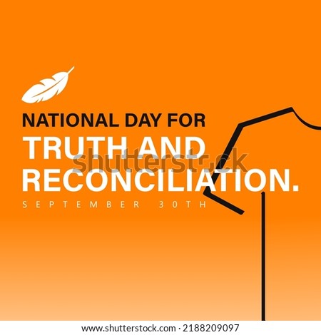 National day for truth and reconciliation, september 30th, every child matters, orange shirt day, social media post, banner concept, suitable for sale, social media post, vector illustration, canada.