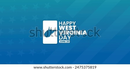 West Virginia Day, June 20, suitable for social media post, card greeting, banner, template design, print, suitable for event, website, vector illustration, with West Virginia map illustration.