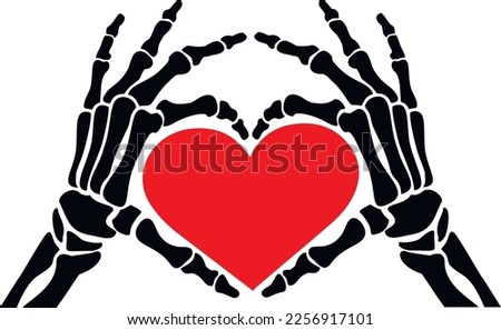 Hand heart skeleton, grunge vintage design t shirts 