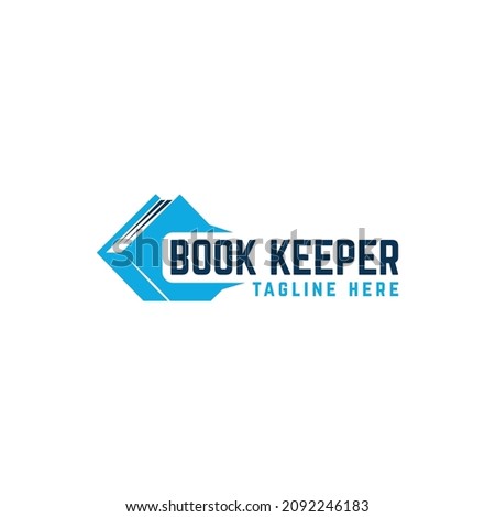 book keeper logo design concept vector template