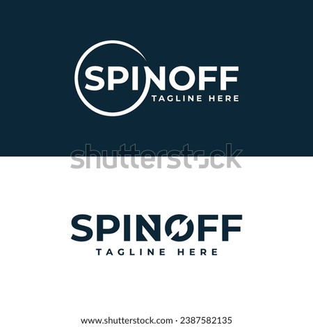 spinoff logo wordmark creative text logo modern concept design