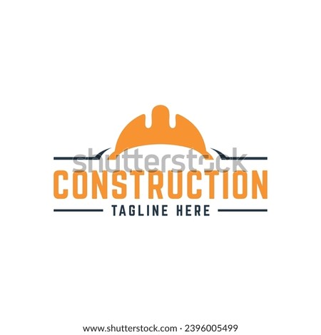 Construction creative modern wordmark sign logo design 