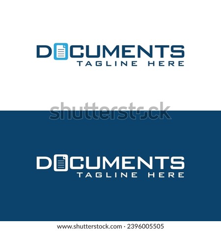 Documents modern creative word mark text logo design 