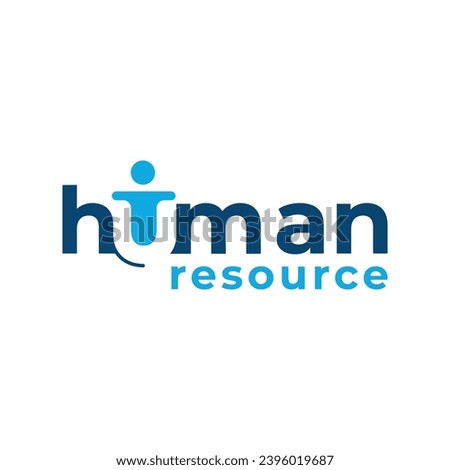 Human Resource wordmark text creative logo design concept