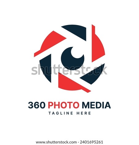 360 Photography Media Logo design modern and minimal concept