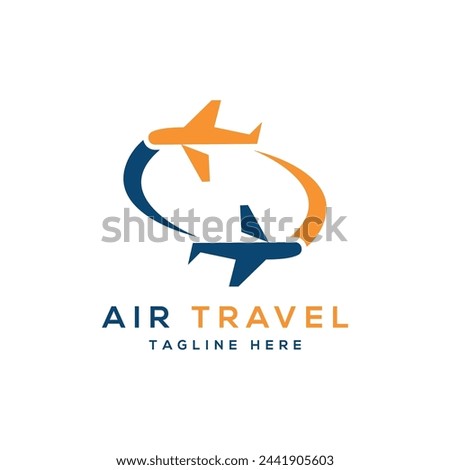 Air Travel Logo design Vector template Air plane Aviation Fly