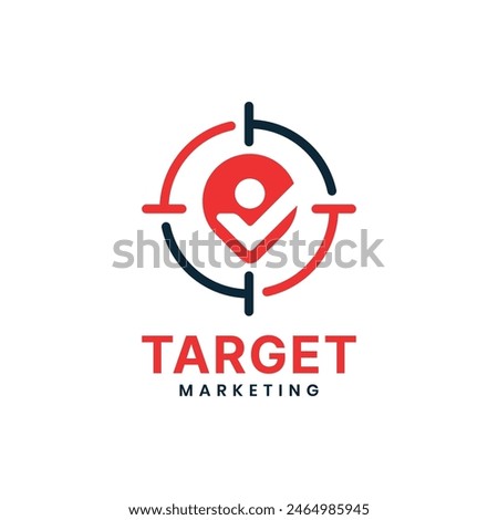 Target marketing logo design modern minimal template