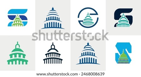 Capitol Dome Creative Modern Logo design set collection for business and brand use