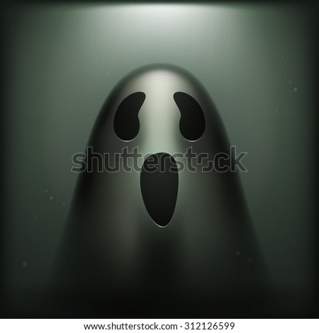 Vector illustration ghost. Scares. EPS 10
