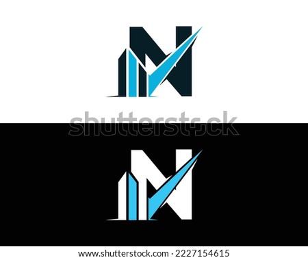 Abstract Letter N Finance and Marketing Logo Designs. Creative Accounting and Investment Vector Icon.