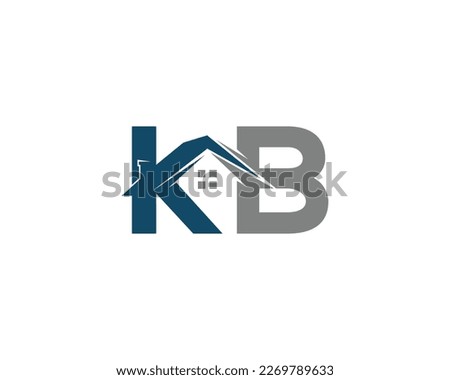 Abstract KB Letter Creative Home Shape Logo Design. Unique Real Estate, Property, Construction Business identity Vector Icon. 