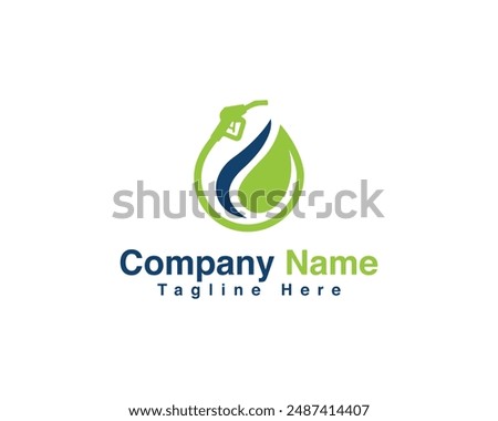 Bio Petrol station, Fuel pump, Filling station logo design.