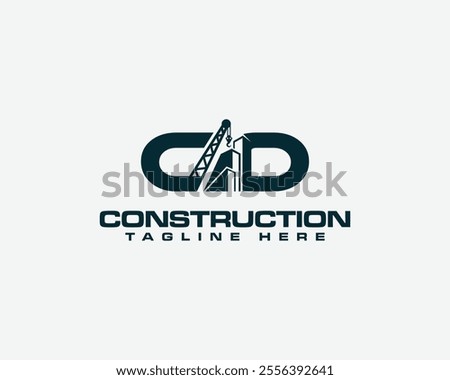 Engineering Success with CO Construction Logo. Contractor and construction work creative vector illustration.