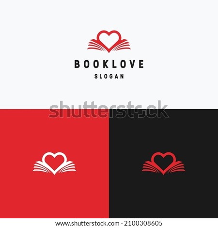 Book Love  logo icon design template